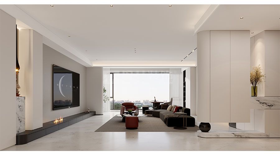 大宅至简：现代风大平层的留白与质感(图7)