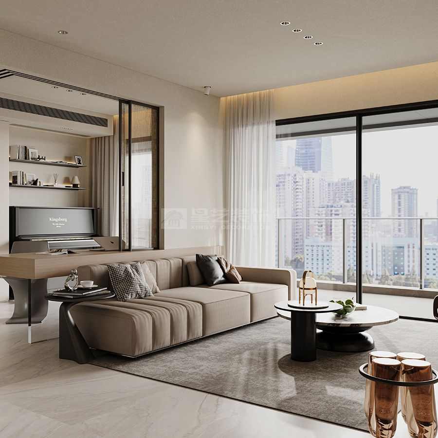 柔棕雅境，松弛感的现代轻奢居(图3)