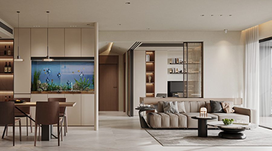 柔棕雅境，松弛感的现代轻奢居