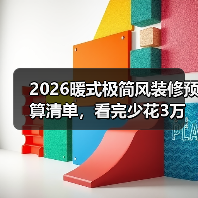2026暖式极简风装修预算清单,看完少花3万冤枉钱(图2) 2026暖式极简风装修预算清单,看完少花3万冤枉钱(图2)