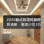 2026暖式极简风装修预算清单,看完少花3万冤枉钱(图4) 2026暖式极简风装修预算清单,看完少花3万冤枉钱(图4)