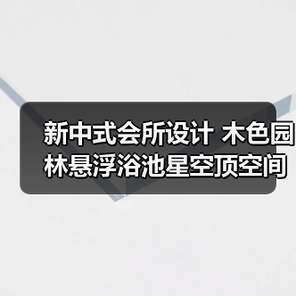 新中式会所设计 木色园林悬浮浴池星空顶空间（图2）
