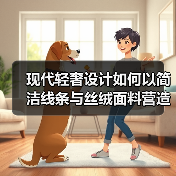 现代轻奢设计如何以简洁线条与丝绒面料营造雅致生活空间（图3）