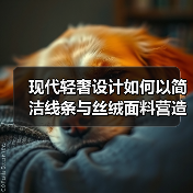 现代轻奢设计如何以简洁线条与丝绒面料营造雅致生活空间（图4）