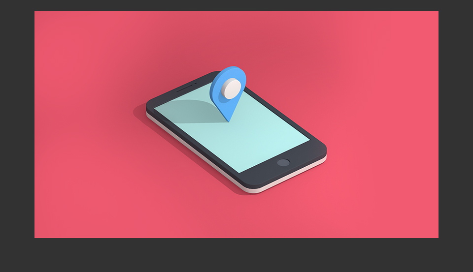 C4D制作矢量风格的手机和定位器设计教程